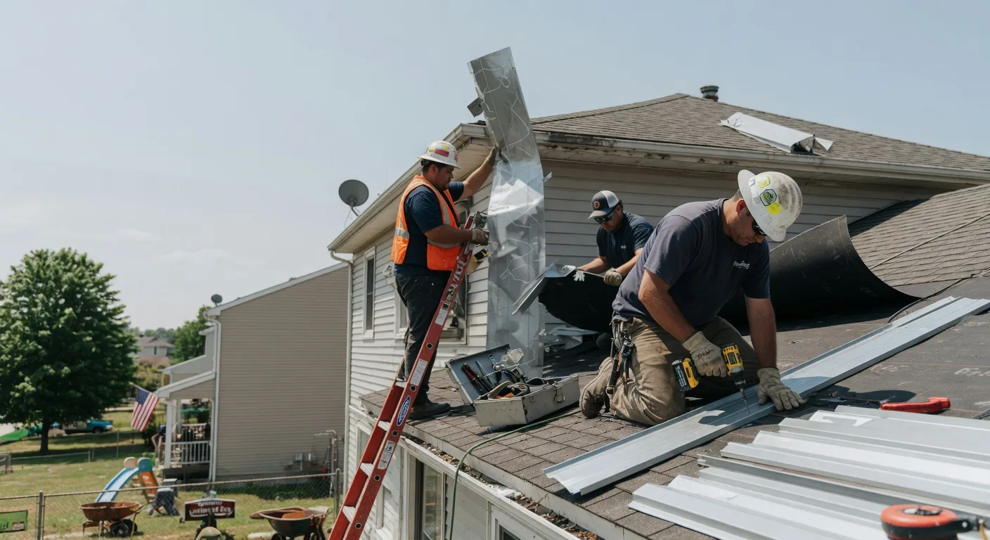 Storm Damage Metal Roof Repair in Johannesburg, MI